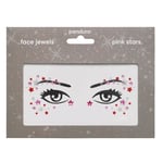 Face Jewels Pink Stars – stickers & ansiktssmycke för utklädnad och maskerad