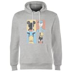 Disney Donald Duck Mickey Mouse Pluto Goofy Tiles Hoodie - Grey - M - Grey