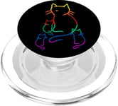 Chaton arc-en-ciel famille chat enfant bébé PopSockets PopGrip pour MagSafe