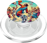 Ballin with the Messiah Rejoignez la communauté Jesus Basketball PopSockets PopGrip pour MagSafe