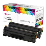 2 Toner Cartridge Unbrand Fits For Hp Ce285a Laserjet Pro M1217nfw M1132mfp