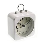 DONREGALOWEB - Horloge Réveil en métal de Table carrée en Couleur Blanche de Style Classique