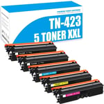 5 Toner fits for Brother TN423 DCP-L8410CDW MFC-L8690CDW HL-L8260CDW HL-L8360CDW