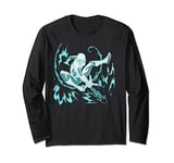 Marvel Spider-Man Blue Hue Web Sling Action Shot Long Sleeve T-Shirt