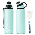 Fjbottle Gourde Isotherme avec Couvercle Magnétique - 400ml/600ml/800ml/1L/1.5L - Bouteille Isotherme Étanche sans BPA, Gourde Inox Bouche Standard, Gourde Enfant pour Sport, Gym, Voyage