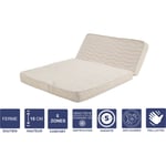 Literie Julien - Matelas Ferme Pour tous bz 140x190 x 15 cm - Découpe Assise 60 cm - 5 zones de Confort - Noyau Poli Lattex hr Derniére Génération