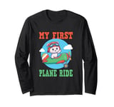 First Time Flyer Airplane Kids Holiday Trip Journey Long Sleeve T-Shirt