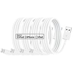 4 Pack Apple MFi Certified iPhone Charger Cable 1m, Apple Lightning to USB Cable Cord 1 metres Fast Charging Apple Phone Long Chargers for iPhone13/12/12 mini/ 11/11Pro/Max/X/XS/XR/XS Max/8/7/6/iPad