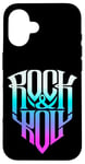 Coque pour iPhone 16 I Love Rock & Roll Tee, Rock and Roll Fashion Graphic Design