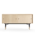 House of Finn Juhl - Sideboard Without Tray Unit, Oak Veneer, Black Steel - Sideboards - Finn Juhl - Tre farget - Metall/Tre