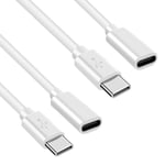 2 Pcs Rallonge Usb C, 1M Blanc, Câble Extension Type C Mâle À Femelle, Câble D'Extension Usb C Pour Chargeur Magsafe De Type C, Compatible Avec M1 13/12, Charge Sans Fil Et Transfert De Donn[X427]