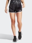 adidas Women's Marathon 2Response Running Shorts 1/2 - Black/White, Black/White, Size S, Women