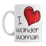 I Love Wonder Woman Coffee Tea Hot Chocolate Mug Birthday Office Valentines