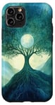 iPhone 11 Pro Fantasy Yggdrasil Tree Life Nature Spiritual Moon Case