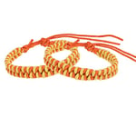 mumbi Lot de 2 bracelets d'amitié tressés Jaune/orange