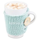 Hot Chocolate Gift Set with Hot Chocolate Mix,Cosy Sweater,Marshmallows, Whisk & Biscuits - Pink