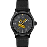 Timex Tribute Men's NFL Scout 40mm Quartz Fabric Strap, Pittsburgh Steelers