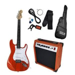 Kit Guitare électrique + Amplificateur 15W + Acccessoires - Orange - Johnny Brooks JB407