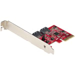 StarTech SATA PCIe Card  2 Port PCIe SATA Expansion card  6Gbps SATA Card  Full/Low Profile  PCI Express to SATA Adapter  ASM1062R SATA RAID