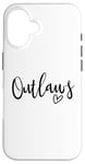 Coque pour iPhone 16 Outlaws High School Mascotte Sports Team Femmes Outlaws