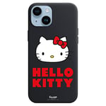 Personalaizer Coque iPhone 14 Plus Noir avec Un Motif Hello Kitty Logo