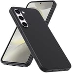 WFTE Coque pour Samsung Galaxy S24 Plus 5G Housse Etui en Mate TPU Souple Protection en Silicone [Antichoc][Antidérapante] [Anti-Empreintes digitales] Case pour Samsung Galaxy S24 + 5G– Noir