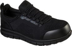 Skechers Mens Safety Shoes Trainers Synergy Omat Elasticated black UK Size