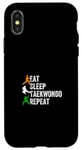 Coque pour iPhone X/XS Eat Sleep Taekwondo Repeat - Arts martiaux de taekwondo