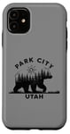 Coque pour iPhone 11 Park City Utah Vacation Ours Forêt Soleil