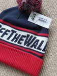 Genuine VANS Navy Red White Logo BOBBLE BEANIE Toque Hat UNISEX