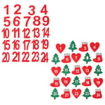 Package Xmas Ornament Christmas Label Advent Calendar Number Gift Felt Sticker