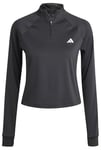 adidas Femme Train Essentials Minimal Branding 1/4-Zip Cover Up, Black, S