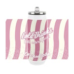 Retro Cream Soda Can Large Drinking Flask with Straw - Travel Mug Gift