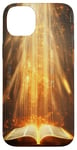 iPhone 14 Plus Catholicism Open Bible Rays Spiritual Divine Case