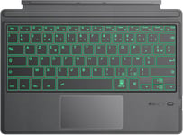 Clavier Azerty Layout, Accessoire Microsoft Surface Pro 7 Plus, Clavier Bluetooth Avec Rétro-Éclairage Sept Couleurs Pour Microsoft Surface Pro 7 Plus/Pro 7/Pro 6/Pro 4/Pro 3/Pro 2017, Gris