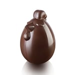 silikomart | Moule à Chocolat Thermoformé Réutilisable LADY COCCA, 1 Moule à Chocolat pour Oeufs, en forme de Poule, 250 x 150 h 58 mm, Made in Italy