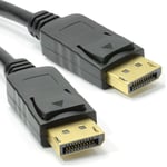 1m DisplayPort Cable Plug to Plug HD Display Port Monitor Lead Locking Gold Plat