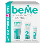 BeMe 1+2+3 Box Set for Problematic Skin - easy 3-Step Skincare Routine with Probiotics, Value Pack - Exfoliate and Hydrate the skin - Cover up pimples and problematic spots