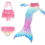 Barns sjöjungfru Mermaid Tail Baddräkt Mermaid 130cm style1