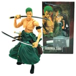 One Piece Anime Figure 7'' PVC Toy Roronoa Zoro Three-Blade Manga Statue Collect