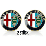 2 X 74mm Alfa Romeo Emblem Gt 147 159 Brera Mito Giulietta Giulia Huv