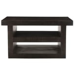 Clearance - Dakota Mango Wood TV Unit, Indian Dark Walnut Rustic Finish, Medium Cabinet 110cm, Stand Upto 43in Plasma TV - H 60cm