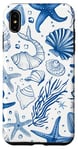 iPhone XS Max Blue Seashell Coastal Summer, Starfish, Women Case