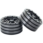 Tlily - 2 PièCes SéRies Jantes de Roue en Alliage MéTallique Verrouillage Perle 1,9 Pouces pour SCX10 D90 1/10 rc Rock Crawler