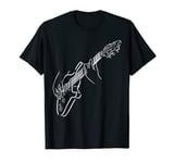 White Guitar Electric Bass Player Cool Design for Musicians T-Shirt