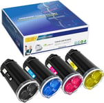 4 Paquets Cartouches de Toner Compatibles pour Xerox C500 C505 Séries (Noir Cyan Magenta Jaune) 5000 Pages pour Noir et 2400 Pages pour CMY pour Les Xerox VersaLink C500 C505- L'emballage Peut.[G248]