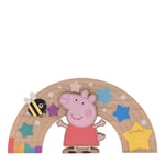 PERSONALISED CHILDREN'S WOODEN PEPPA PIG RAINBOW REWARD CHART