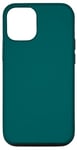 Coque pour iPhone 12/12 Pro Couleur bleu sarcelle foncé simple