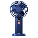 Mini Ventilateur Portable Grande Capacité de Poche usb Rechargeable 4 Vitesses Refroidisseur Bureau Refroidissement ExtéRieur Voyage Bleu Foncé