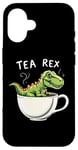 Coque pour iPhone 16 Jeu de mots dinosaure Tea Rex T-Rex Tea Lover